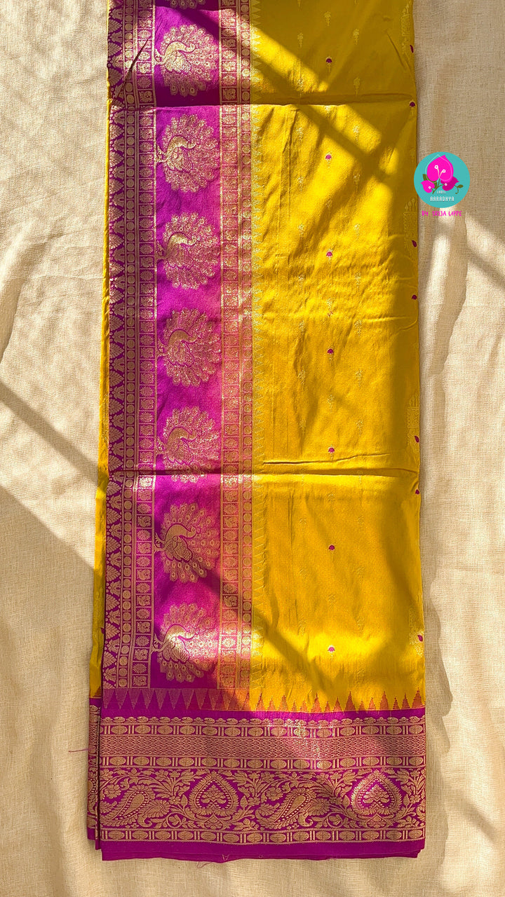 Semi Silk Saree with Narayanpet kanchi border