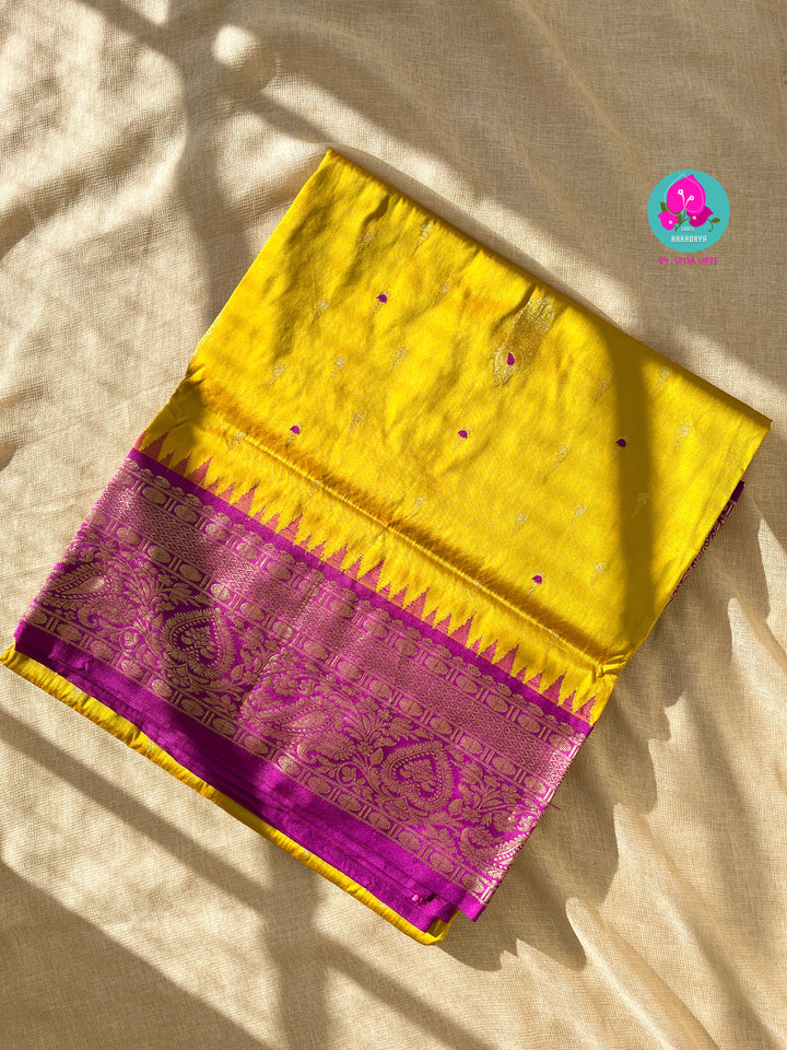 Semi Silk Saree with Narayanpet kanchi border