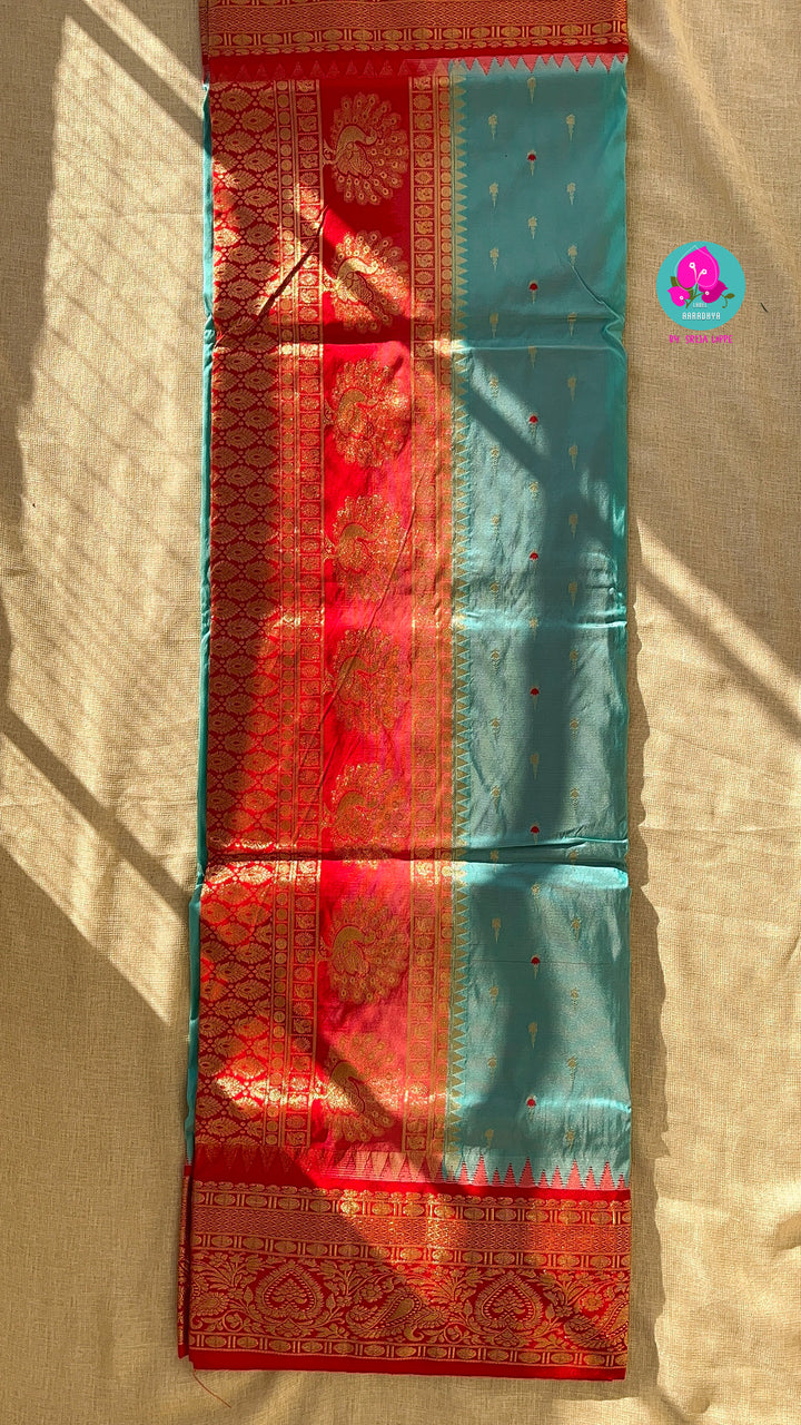 Semi Silk Saree with Narayanpet kanchi border