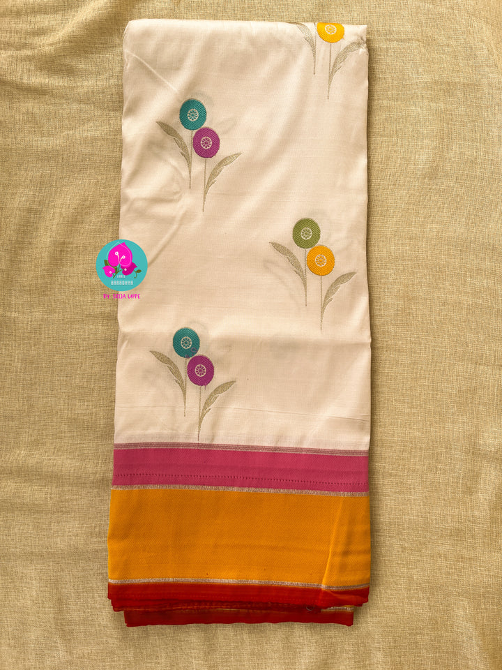 Banarasi soft drape saree with kadwa weaving & banaras blouse